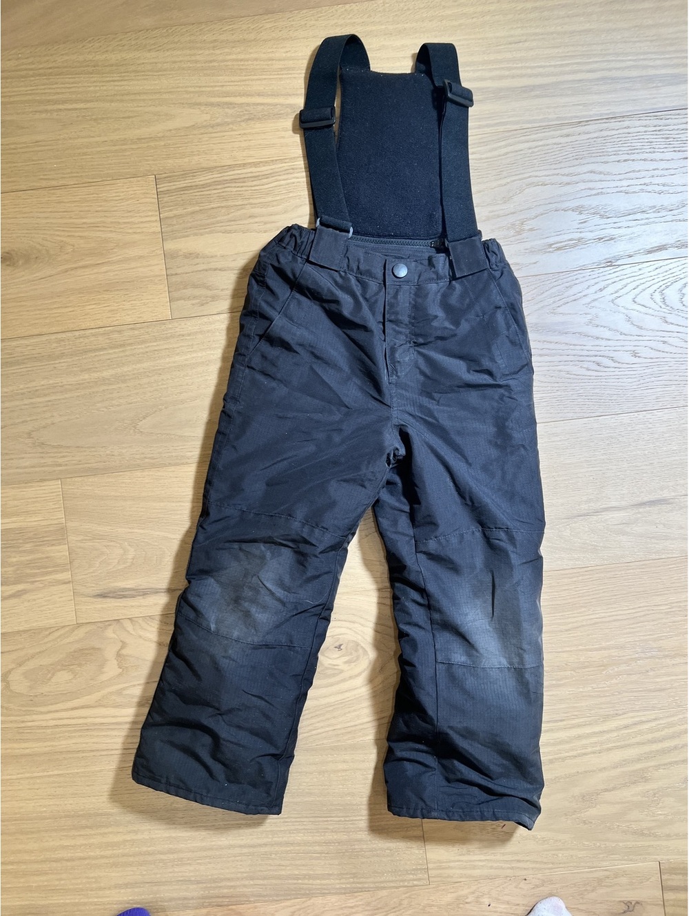 Place Kids' Black Snow Pants With Bib/suspenders – Size 6